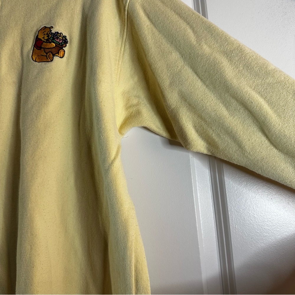 Vtg Disney Winnie the Pooh Embroidered Yellow Long Sleeve Henley XXL Made in USA - Picture 6 of 13